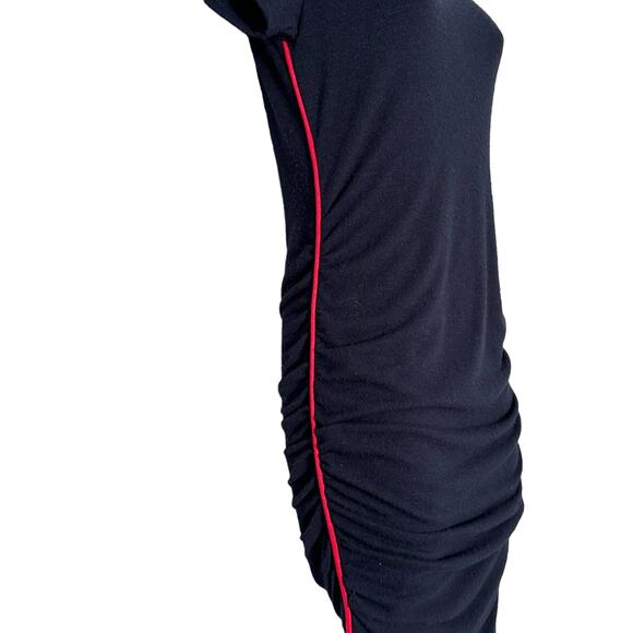 Anthropologie Sundry Ruched Dress in Navy Size 0 - Picture 7 of 8